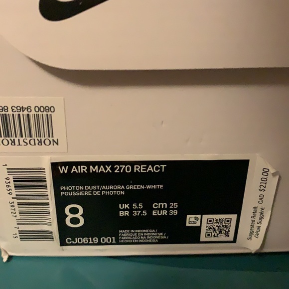 Womens Air Max 270 Reach(Teal) - Picture 4 of 5